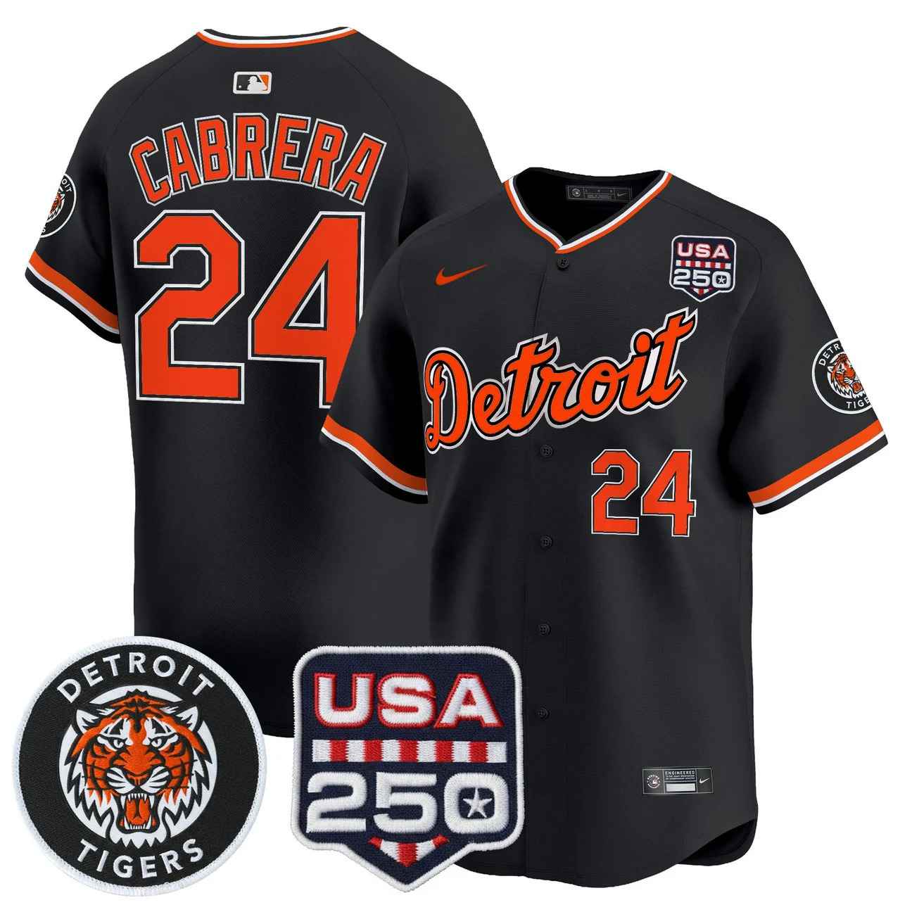 Men's Detroit Tigers 2026 Alternate Vapor Premier Limited Jersey #24 MIGUEL CABRERA