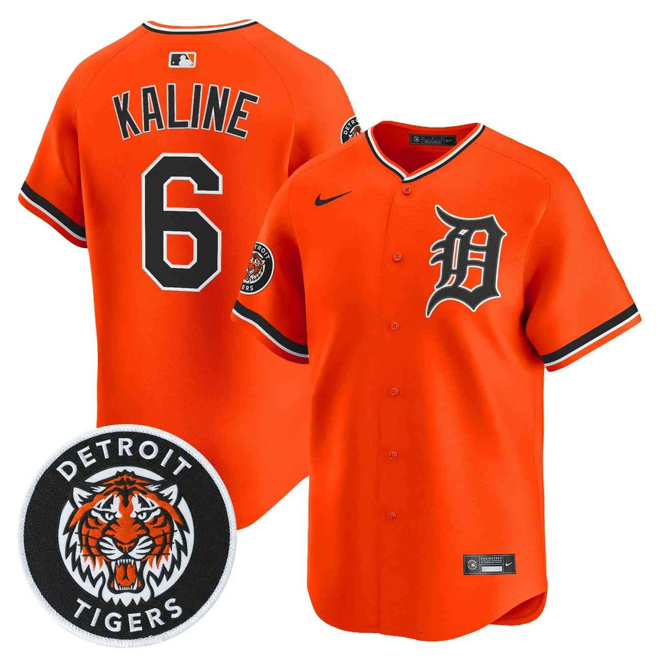 Men's Detroit Tigers 2026 Alternate Vapor Premier Limited Jersey ORANGE #6 AL KALINE