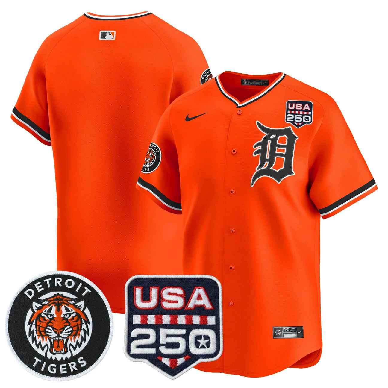 Men's Detroit Tigers 2026 Alternate Vapor Premier Limited Jersey ORANGE BLANK