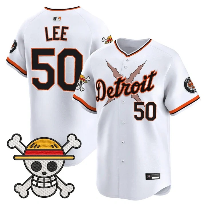 Men's Detroit Tigers x One Piece Vapor Premier Limited Jersey WHITE#50 HAO-YU LEE
