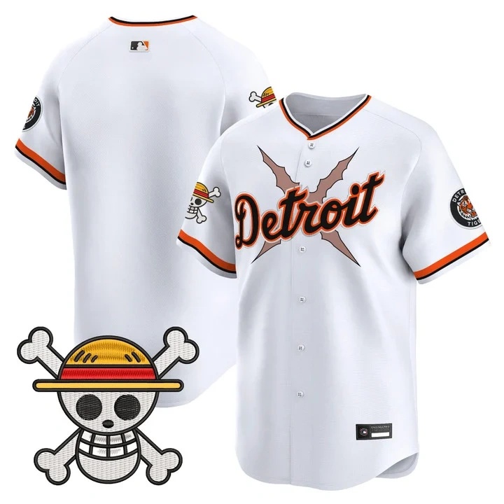 Men's Detroit Tigers x One Piece Vapor Premier Limited Jersey WHITE BLANK