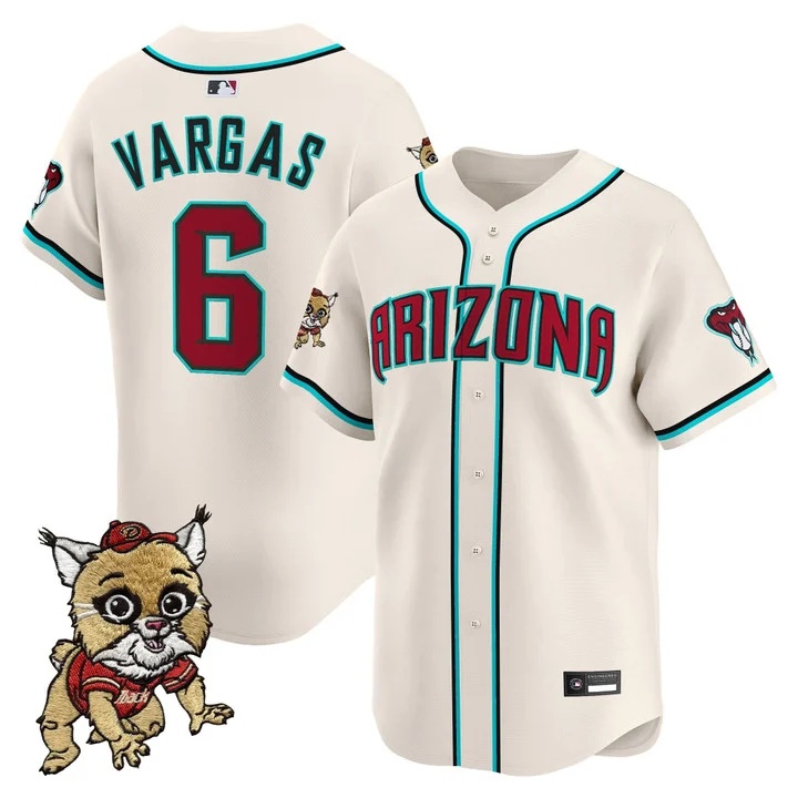 Men's Diamondbacks Baxter The Bobcat Patch Vapor Premier Limited Jersey #6 ILDEMARO VARGAS