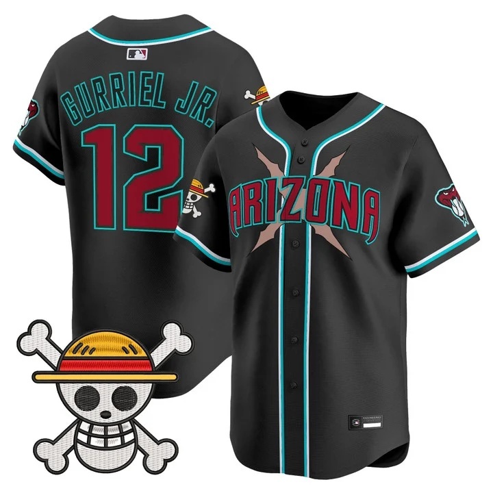 Men's Diamondbacks x One Piece Vapor Premier Limited Jersey black #12 Lourdes Gurriel Jr.