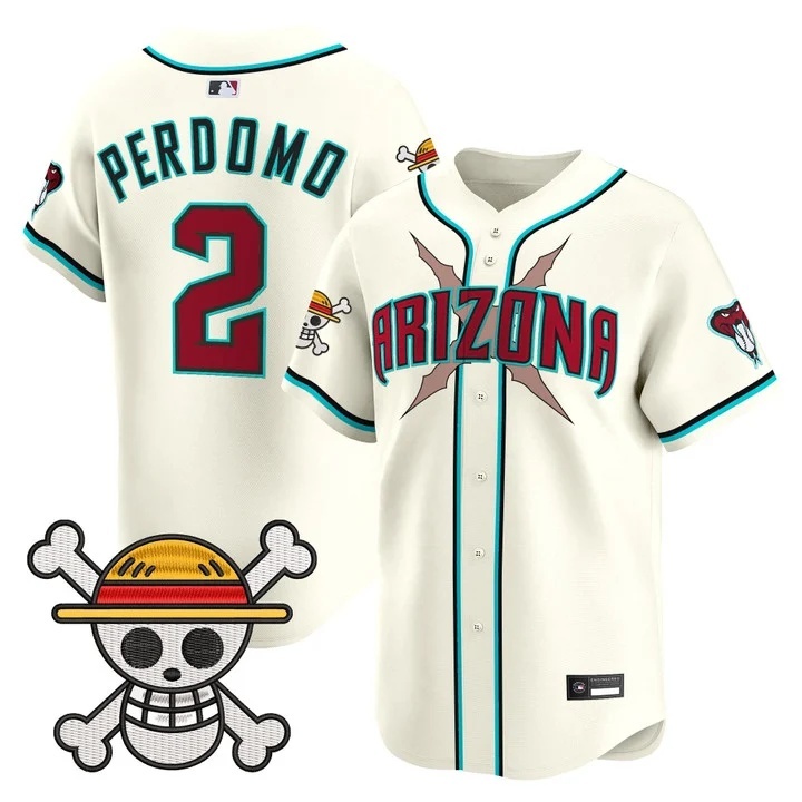 Men's Diamondbacks x One Piece Vapor Premier Limited Jersey cream #2 Geraldo Perdomo