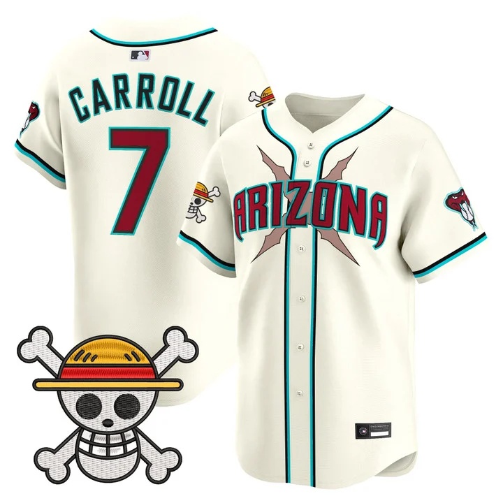 Men's Diamondbacks x One Piece Vapor Premier Limited Jersey cream #7 Corbin Carroll