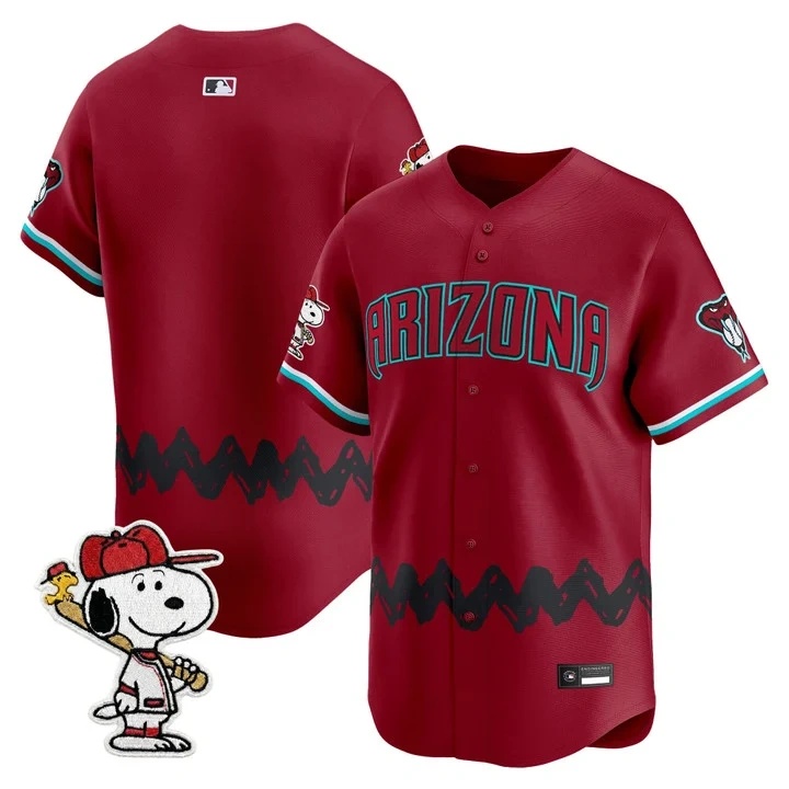 Men's Diamondbacks x Peanuts Vapor Premier Limited Jersey RED BLANK