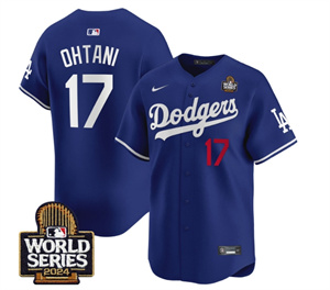 Men's Dodgers 2024 World Series Vapor Premier Limited Jersey V2 - All Stitched  ROYAL