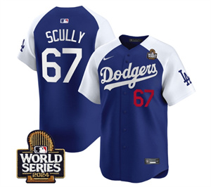 Men's Dodgers 2024 World Series Vapor Premier Limited Jersey V2 - All Stitched ALTERNATE ROYAL