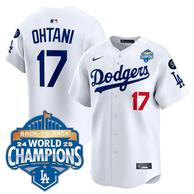 Men's Dodgers 2025 World Series - Back To Back Champions Vapor Premier Limited Jersey V2 #17 Shohei Ohtani