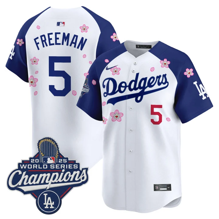 Men's Dodgers 2025 World Series Champions x Tokyo Series Vapor Premier Limited Jersey ALTERNATE#5 FREDDIE FREEMAN