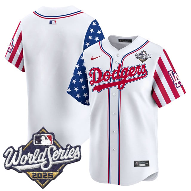 Men's Dodgers 2025 World Series Vapor Premier Limited Jersey - American Style blank