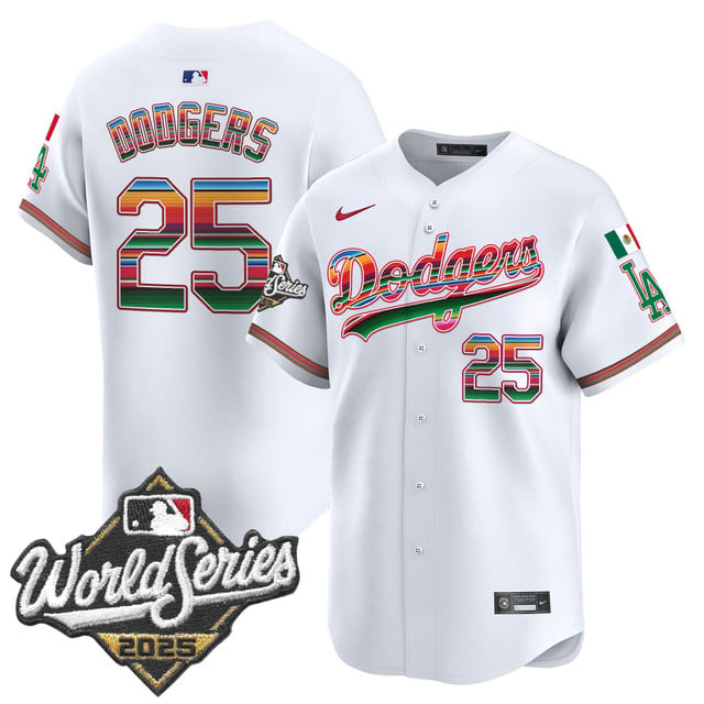 Men's Dodgers Mexico 2025 World Series Vapor Premier Limited Jersey #25 Dodgers