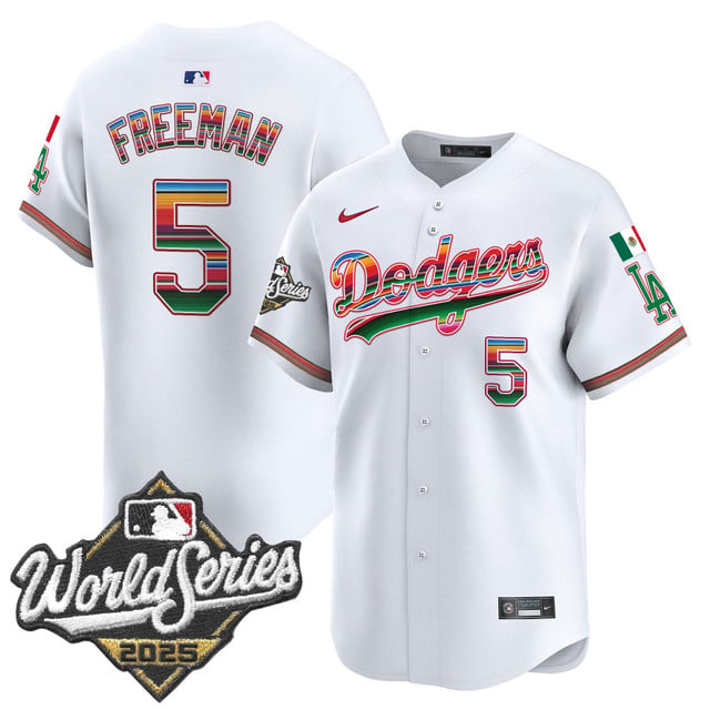 Men's Dodgers Mexico 2025 World Series Vapor Premier Limited Jersey #5 Freddie Freeman