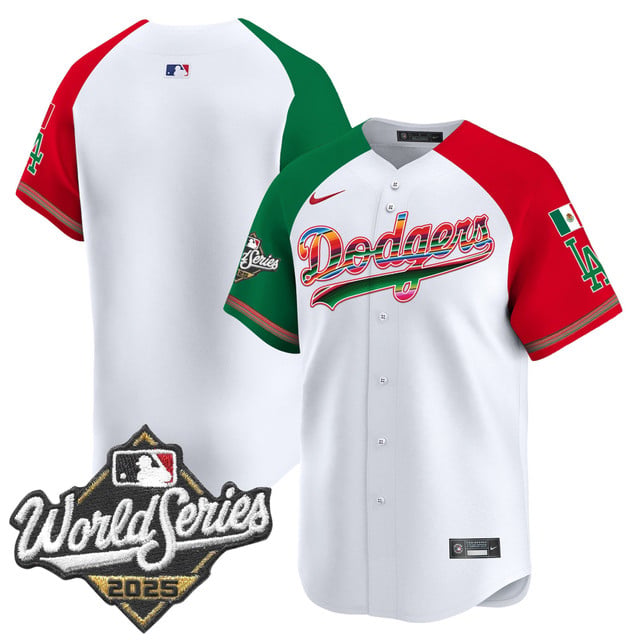 Men's Dodgers Mexico 2025 World Series Vapor Premier Limited Jersey alternate blank