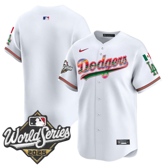 Men's Dodgers Mexico 2025 World Series Vapor Premier Limited Jersey blank