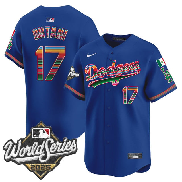 Men's Dodgers Mexico 2025 World Series Vapor Premier Limited Jersey royal #17 Shohei Ohtani