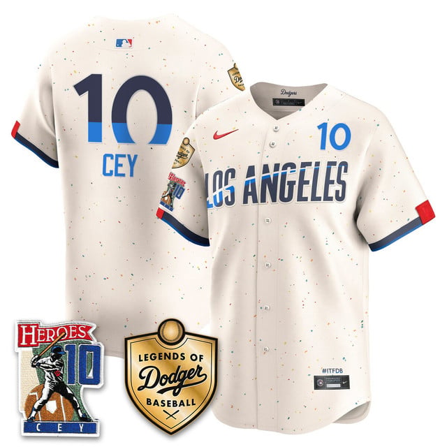Men's Dodgers Ron Cey Legends Of Dodgers Baseball Jersey CITY CONNECT#10 RON CEY