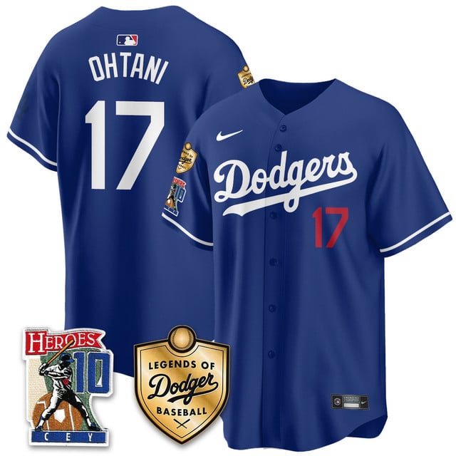 Men's Dodgers Ron Cey Legends Of Dodgers Baseball Jersey ROYAL#17 SHOHEI OHTANI