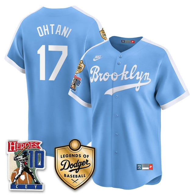 Men's Dodgers Ron Cey Legends Of Dodgers Baseball Jersey THROWBACK ROYAL#17 SHOHEI OHTANI