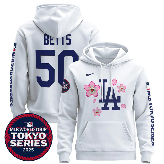 Men's Dodgers Tokyo Series 2025 Pullover Hoodie #50 MOOKIE BETTS.webp