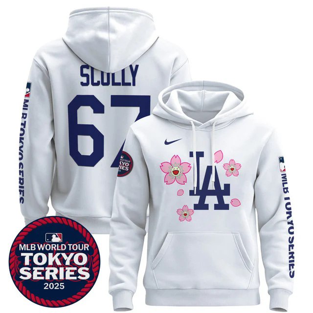Men's Dodgers Tokyo Series 2025 Pullover Hoodie #67 VIN SCULLY.webp