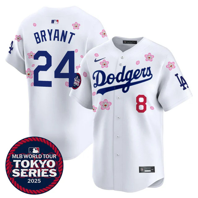 Men's Dodgers Tokyo Series 2025 Vapor Premier Limited Jersey V2 #24 BRYANT.webp