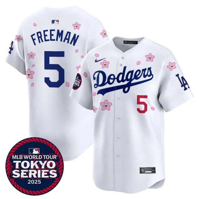 Men's Dodgers Tokyo Series 2025 Vapor Premier Limited Jersey V2 #5 FREEMAN.webp