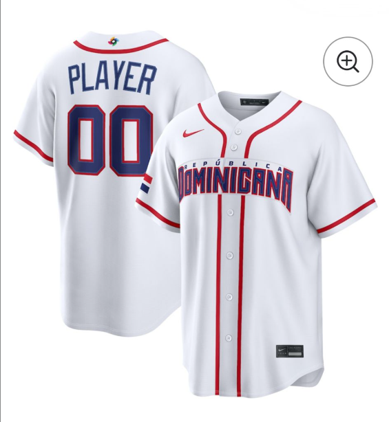 Men's Dominican Republic Baseball Nike 2026 World Baseball Classic Home Pick Player Jersey