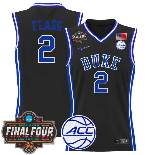 Men's Duke Blue Devils 2025 Final Four Patch Basketball Jersey #2 COOPER FLAGG.webp