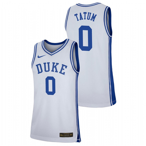 Men's Duke Blue Devils Jayson Tatum Basketball Jersey White