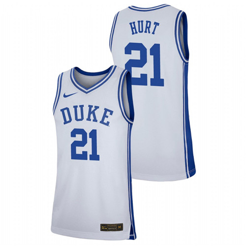 Men's Duke Blue Devils Matthew Hurt Basketball Jersey White