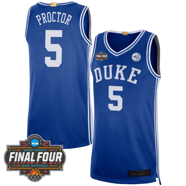 Men's Duke Blue Devils Men's Basketball  Jersey #5 PROCTOR