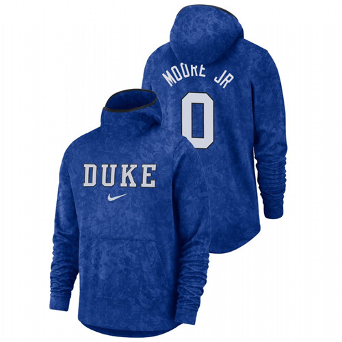 Men's Duke Blue Devils Wendell Moore Jr. Royal Basketball Spotlight Team Logo Pullover Hoodie