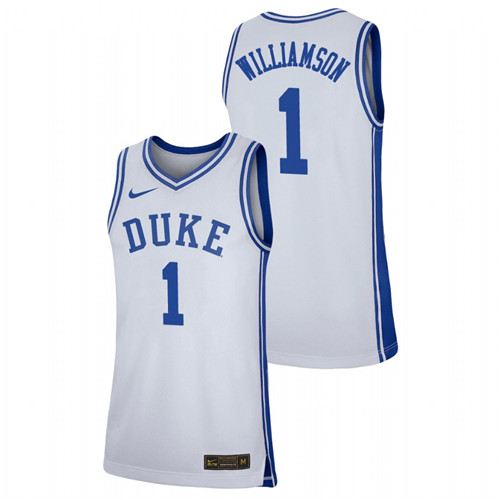 Men's Duke Blue Devils Zion Williamson Basketball Jersey White