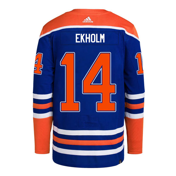 Men's Edmonton Oilers #14 Mattias Ekholm adidas Home Royal Jersey 