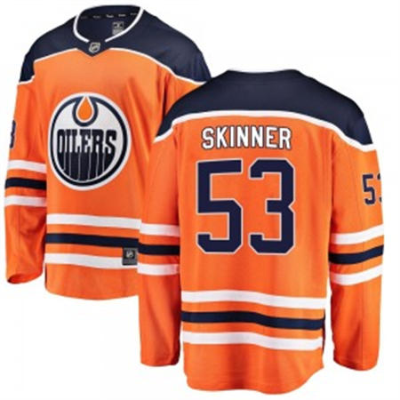 Men's Edmonton Oilers #53 Jeff Skinner Fanatics Alternate Orange Jersey 