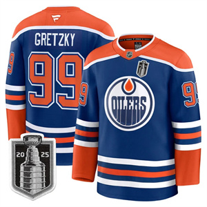 Men's Edmonton Oilers 2025 Stanley Cup Final Premium Jersey - All Stitched Wayne Gretzky
