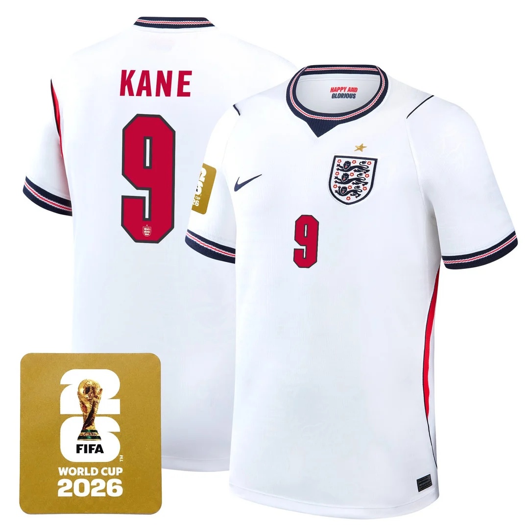 Men's England 2026 World Cup National Team Jersey #9 HARRY KANE