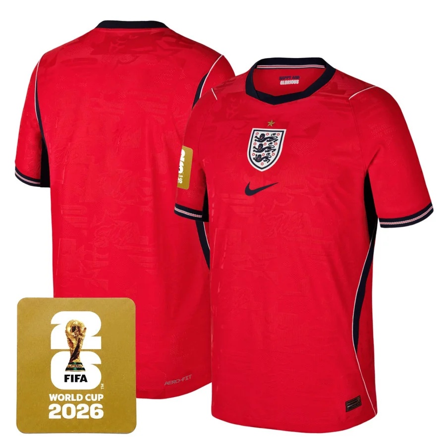 Men's England 2026 World Cup National Team Jersey RED BLANK