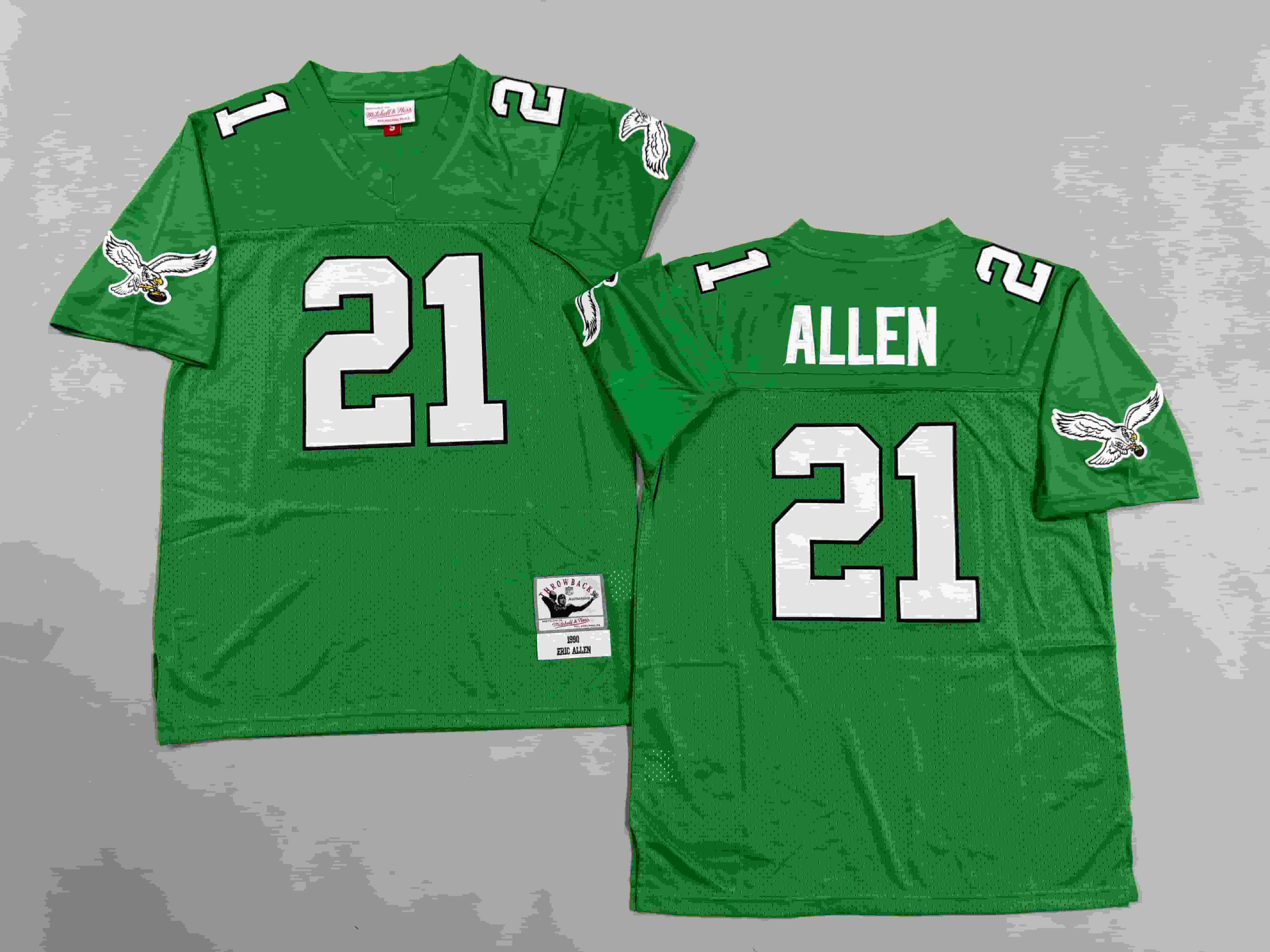 Men's Eric Allen Kelly Green Philadelphia Eagles