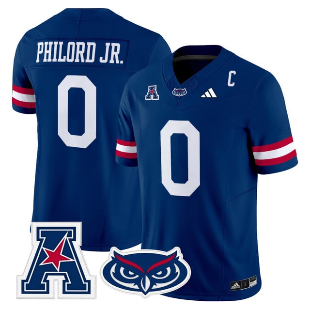 Men's Florida Atlantic Owls 2025 Vapor Limited Jersey #0 Wendol Philord