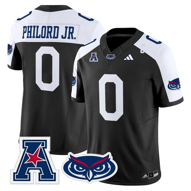 Men's Florida Atlantic Owls 2025 Vapor Limited Jersey alternate #0 Wendol Philord