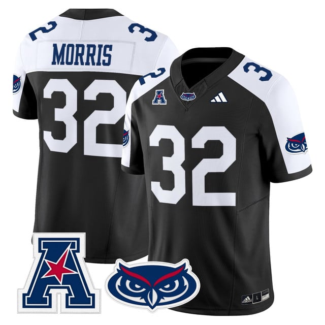 Men's Florida Atlantic Owls 2025 Vapor Limited Jersey alternate #32 Alfred Morris