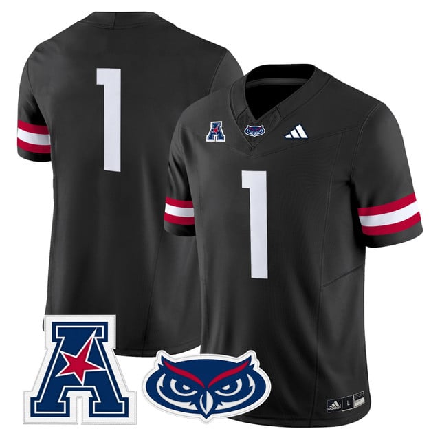 Men's Florida Atlantic Owls 2025 Vapor Limited Jersey black #1