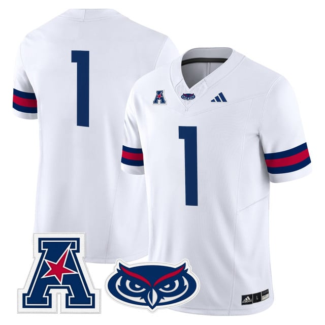 Men's Florida Atlantic Owls 2025 Vapor Limited Jersey white #1