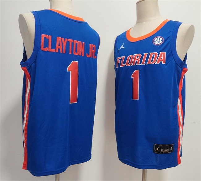 Men's Florida Gators #1 Walter Clayton Jr. Royal Stitched Basketball Jersey