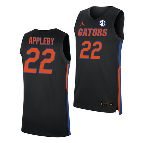 Men's Florida Gators #22 Tyree Appleby 2020 Black Jordan College Basketball Jersey