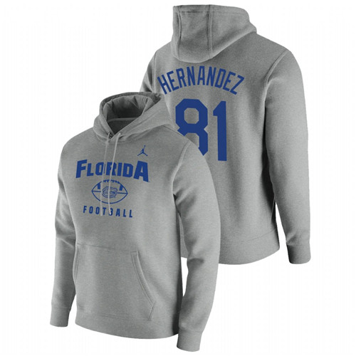 Men's Florida Gators Aaron Hernandez Gray Oopty Oop Pullover Football Hoodie