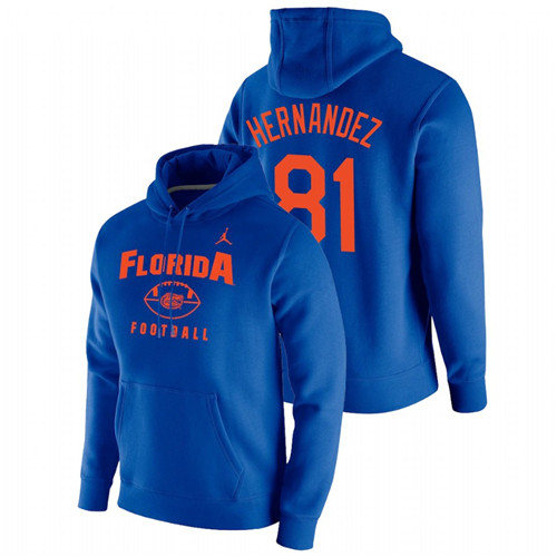 Men's Florida Gators Aaron Hernandez Royal Oopty Oop Pullover Football Hoodie
