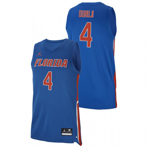 Men's Florida Gators Anthony Duruji 2019-20 College Basketball Jersey Royal